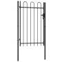 Cancela de valla con una puerta y arcos acero negro 1x1,5 m de vidaXL, Puertas de jardín - Ref: Foro24-146031, Precio: 128,43...
