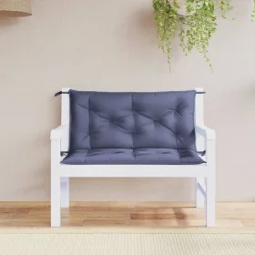 Cojines banco jardín 2 uds tela Oxford azul marino 100x50x7 cm de vidaXL, Cojines para sillas y sofás - Ref: Foro24-379043, P...