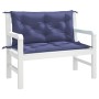 Cojines banco jardín 2 uds tela Oxford azul marino 100x50x7 cm de vidaXL, Cojines para sillas y sofás - Ref: Foro24-379043, P...
