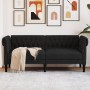 Sofá Chesterfield de 2 plazas tela negro de vidaXL, Sofás - Ref: Foro24-372549, Precio: 293,95 €, Descuento: %