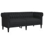 Sofá Chesterfield de 2 plazas tela negro de vidaXL, Sofás - Ref: Foro24-372549, Precio: 293,95 €, Descuento: %