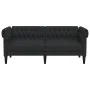 Sofá Chesterfield de 2 plazas tela negro de vidaXL, Sofás - Ref: Foro24-372549, Precio: 272,26 €, Descuento: %