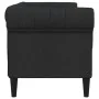 Sofá Chesterfield de 2 plazas tela negro de vidaXL, Sofás - Ref: Foro24-372549, Precio: 272,26 €, Descuento: %