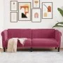 Dreisitzer-Sofa aus bordeauxrotem Samt von vidaXL, Sofas - Ref: Foro24-372589, Preis: 270,29 €, Rabatt: %