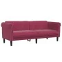 Dreisitzer-Sofa aus bordeauxrotem Samt von vidaXL, Sofas - Ref: Foro24-372589, Preis: 270,29 €, Rabatt: %