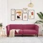 Dreisitzer-Sofa aus bordeauxrotem Samt von vidaXL, Sofas - Ref: Foro24-372589, Preis: 270,29 €, Rabatt: %