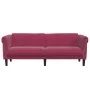 Dreisitzer-Sofa aus bordeauxrotem Samt von vidaXL, Sofas - Ref: Foro24-372589, Preis: 270,29 €, Rabatt: %