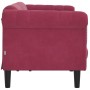 Sofá de 3 plazas terciopelo rojo tinto de vidaXL, Sofás - Ref: Foro24-372589, Precio: 277,55 €, Descuento: %