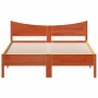 Estructura de cama madera maciza pino marrón cera 140x190 cm de vidaXL, Camas y somieres - Ref: Foro24-844744, Precio: 126,59...