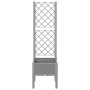 Jardinera con enrejado PP gris claro 40x40x142 cm de vidaXL, Maceteros y jardineras - Ref: Foro24-367917, Precio: 56,79 €, De...