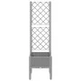 Jardinera con enrejado PP gris claro 40x40x142 cm de vidaXL, Maceteros y jardineras - Ref: Foro24-367917, Precio: 55,77 €, De...