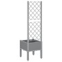 Jardinera con enrejado PP gris claro 40x40x142 cm de vidaXL, Maceteros y jardineras - Ref: Foro24-367917, Precio: 56,79 €, De...