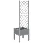 Jardinera con enrejado PP gris claro 40x40x142 cm de vidaXL, Maceteros y jardineras - Ref: Foro24-367917, Precio: 55,77 €, De...