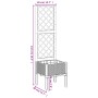 Jardinera con enrejado PP gris claro 40x40x142 cm de vidaXL, Maceteros y jardineras - Ref: Foro24-367917, Precio: 56,79 €, De...