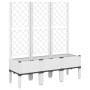 Jardinera con enrejado PP blanco 120x40x142 cm de vidaXL, Maceteros y jardineras - Ref: Foro24-367929, Precio: 98,91 €, Descu...
