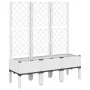 Jardinera con enrejado PP blanco 120x40x142 cm de vidaXL, Maceteros y jardineras - Ref: Foro24-367929, Precio: 97,50 €, Descu...
