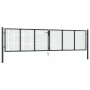 Puerta de malla de jardín acero galvanizado gris 400x150 cm de vidaXL, Puertas de jardín - Ref: Foro24-145777, Precio: 407,35...