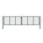 Puerta de malla de jardín acero galvanizado gris 400x150 cm de vidaXL, Puertas de jardín - Ref: Foro24-145777, Precio: 407,35...