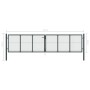 Puerta de malla de jardín acero galvanizado gris 400x150 cm de vidaXL, Puertas de jardín - Ref: Foro24-145777, Precio: 395,69...