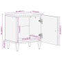 Mesita de noche de madera maciza de mango 40x33x46 cm de vidaXL, Mesitas de noche - Ref: Foro24-358244, Precio: 61,27 €, Desc...