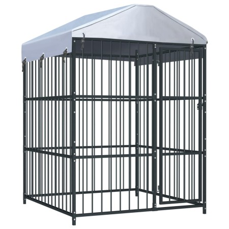 Perrera de exterior con techo 150x150x210 cm de vidaXL, Casetas y cercados para perros - Ref: Foro24-145760, Precio: 346,54 €...