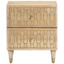 Mesita de noche de madera maciza de mango 40x33x46 cm de vidaXL, Mesitas de noche - Ref: Foro24-358246, Precio: 78,90 €, Desc...