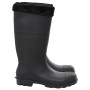 Botas de agua con calcetines extraíbles negro número 44 PVC de vidaXL, Vadeadores para caza y para pesca - Ref: Foro24-137602...