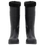 Botas de agua con calcetines extraíbles negro número 41 PVC de vidaXL, Vadeadores para caza y para pesca - Ref: Foro24-137599...