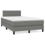 Cama box spring con colchón y LED tela marrón oscuro 120x190 cm de vidaXL, Camas y somieres - Ref: Foro24-3270047, Precio: 39...