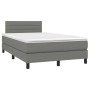 Cama box spring con colchón y LED tela marrón oscuro 120x190 cm de vidaXL, Camas y somieres - Ref: Foro24-3270047, Precio: 39...