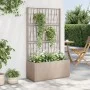 Jardinera con enrejado PP marrón claro 80x36x140 cm de vidaXL, Maceteros y jardineras - Ref: Foro24-368781, Precio: 109,61 €,...
