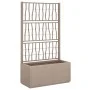 Jardinera con enrejado PP marrón claro 80x36x140 cm de vidaXL, Maceteros y jardineras - Ref: Foro24-368781, Precio: 109,61 €,...
