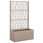 Jardinera con enrejado PP marrón claro 80x36x140 cm de vidaXL, Maceteros y jardineras - Ref: Foro24-368781, Precio: 119,49 €,...