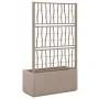Jardinera con enrejado PP marrón claro 80x36x140 cm de vidaXL, Maceteros y jardineras - Ref: Foro24-368781, Precio: 109,61 €,...