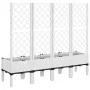 Jardinera con enrejado PP blanco 160x40x142 cm by vidaXL, Pots and planters - Ref: Foro24-367934, Price: 135,44 €, Discount: %