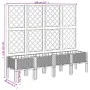 Jardinera con enrejado PP blanco 160x40x142 cm by vidaXL, Pots and planters - Ref: Foro24-367934, Price: 135,44 €, Discount: %