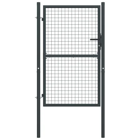 Gartengittertür aus verzinktem Stahl grau 100x200 cm von vidaXL, Gartentore - Ref: Foro24-145773, Preis: 189,32 €, Rabatt: %