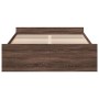 Cama con cajones madera de ingeniería marrón roble 140x190 cm de vidaXL, Camas y somieres - Ref: Foro24-3280313, Precio: 150,...