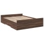 Cama con cajones madera de ingeniería marrón roble 140x190 cm de vidaXL, Camas y somieres - Ref: Foro24-3280313, Precio: 150,...