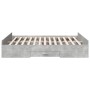 Cama con cajones madera ingeniería gris hormigón 150x200 cm de vidaXL, Camas y somieres - Ref: Foro24-3280289, Precio: 147,38...