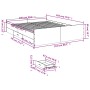 Cama con cajones madera ingeniería gris hormigón 150x200 cm de vidaXL, Camas y somieres - Ref: Foro24-3280289, Precio: 147,38...