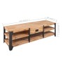 Mueble para TV madera maciza de acacia 140x40x45 cm en Muebles TV | Comprar online en Foru.es