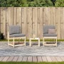 Juego de muebles de jardín 3 piezas madera maciza de pino de vidaXL, Sillas de jardín - Ref: Foro24-832620, Precio: 96,17 €, ...