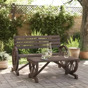 Juego de muebles de jardín 2 piezas madera maciza de abeto de vidaXL, Sofás modulares de exterior - Ref: Foro24-365106, Preci...