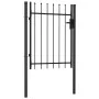 Fence gate with a door and black steel tips 1x1.2 m by vidaXL, garden gates - Ref: Foro24-146033, Price: 144,86 €, Discount: %