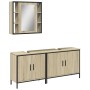 Set de muebles de baño 3 pzas madera contrachapada roble sonoma de vidaXL, Muebles de baño - Ref: Foro24-3214731, Precio: 184...