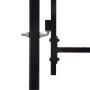 Cancela de valla con una puerta y puntas acero negro 1x1,2 m de vidaXL, Puertas de jardín - Ref: Foro24-146033, Precio: 147,6...