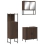 Set de muebles baño 3 pzas madera contrachapada roble marrón de vidaXL, Muebles de baño - Ref: Foro24-3214704, Precio: 170,78...