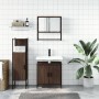 Set de muebles baño 3 pzas madera contrachapada roble marrón de vidaXL, Muebles de baño - Ref: Foro24-3214704, Precio: 170,78...