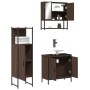 Set de muebles baño 3 pzas madera contrachapada roble marrón de vidaXL, Muebles de baño - Ref: Foro24-3214704, Precio: 170,78...